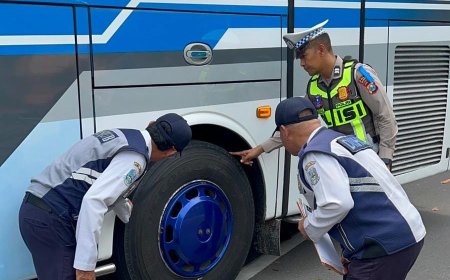 Operasi Keselamatan Semeru 2026 Polres Mojokerto Kota Pastikan Kelaikan Angkutan Umum