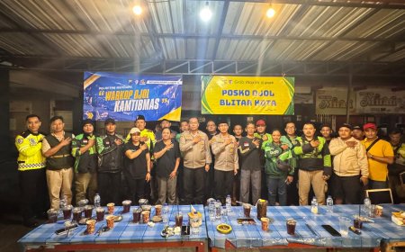 Polres Blitar Kota Gelar Sahur Bersama Komunitas Ojol