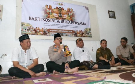 Ramadhan Berkah : Polres Mojokerto Kota Gelar Baksos dan Bukber di Panti Asuhan