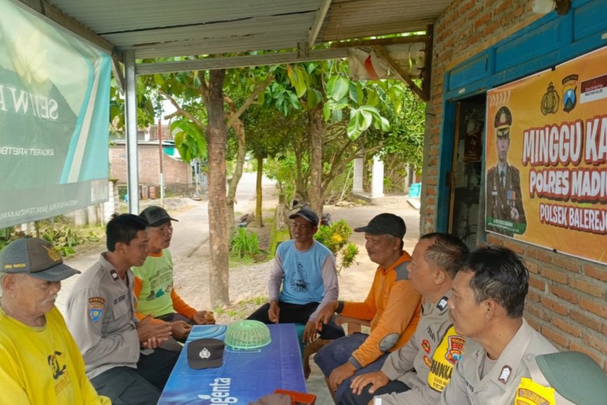 Perkuat Kamtibmas, Polsek Balerejo Gelar "Minggu Kasih" di Desa Glonggong