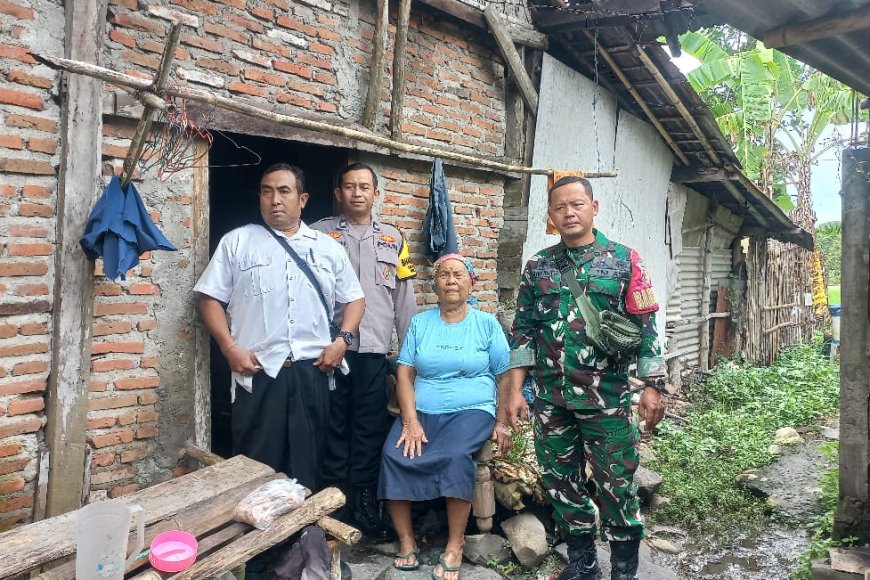 Bhabinkamtibmas Desa Banjarsari Kulon Cek Program Bantuan Rumah BSPS