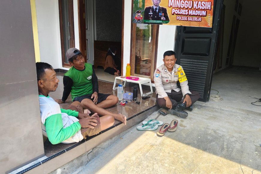 Jaga Kamtibmas di Musim Hujan, Polsek Balerejo Gelar "Minggu Kasih" Bersama Warga Desa Kuwu
