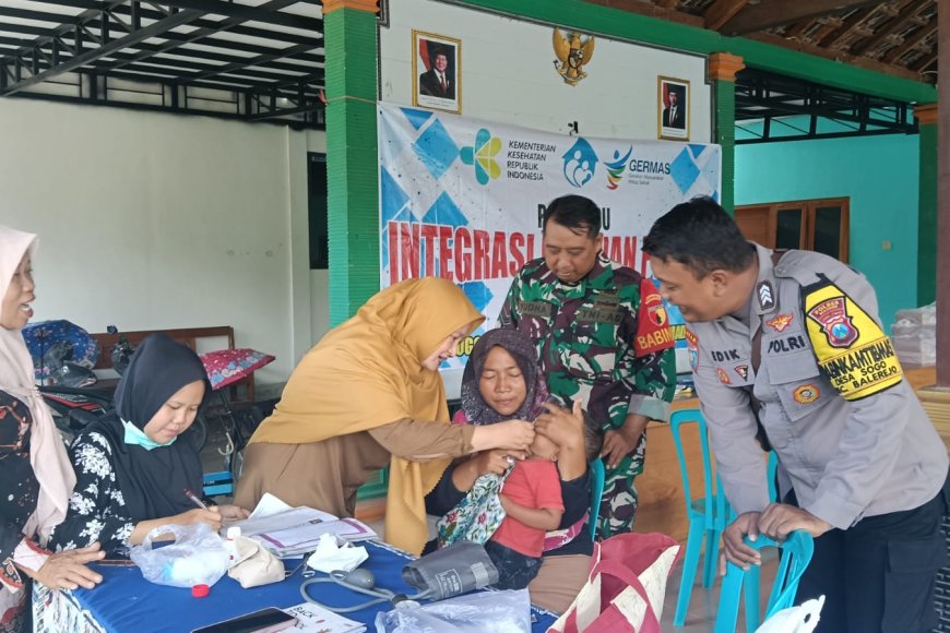 Tingkatkan Kesehatan Balita, Bhabinkamtibmas Desa Sogo Monitor Pelaksanaan Posyandu ILP