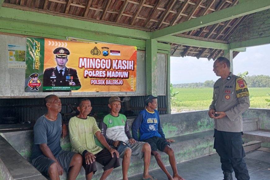 Jaga Kamtibmas, Polsek Balerejo Sosialisasikan Larangan Setrum Tikus Lewat "Minggu Kasih"