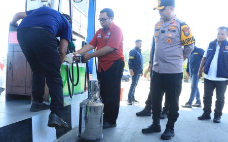 Polres Gresik Pantau SPBU Pastikan Stok Aman di Libur Lebaran
