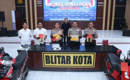 Polres Blitar Kota Ungkap Jaringan Curanmor Lintas Daerah, Amankan Dua Tersangka